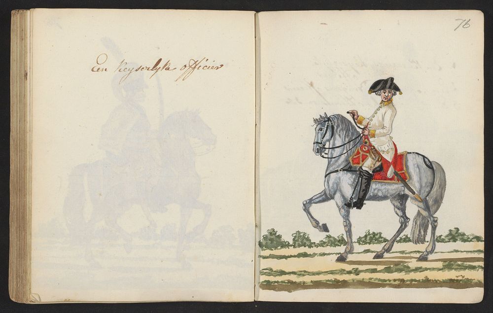 Uniform van een keizerlijke officier (1795 - 1796) by S G Casten