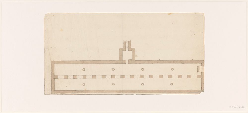 Plattegrond van verbinding tussen zee en meer van Circeo, reservoir voor vissers te Rome (1778) by anonymous