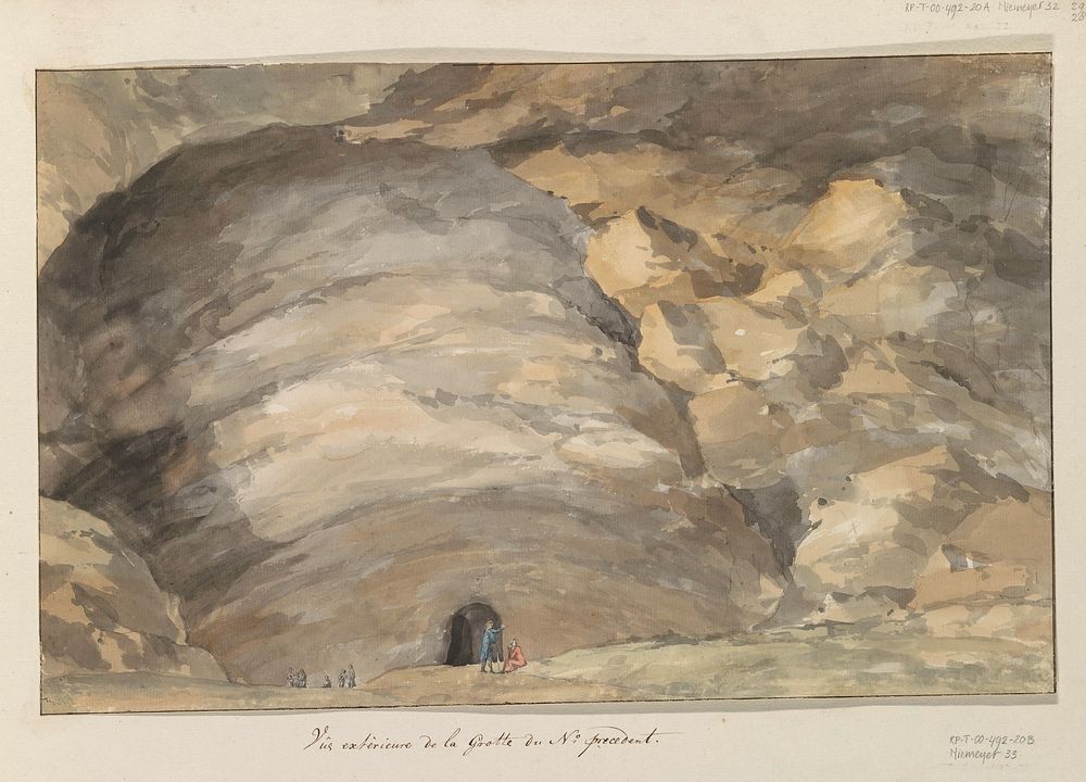 Exterieur van grot Santa Maria Capella (1778) by Louis Ducros
