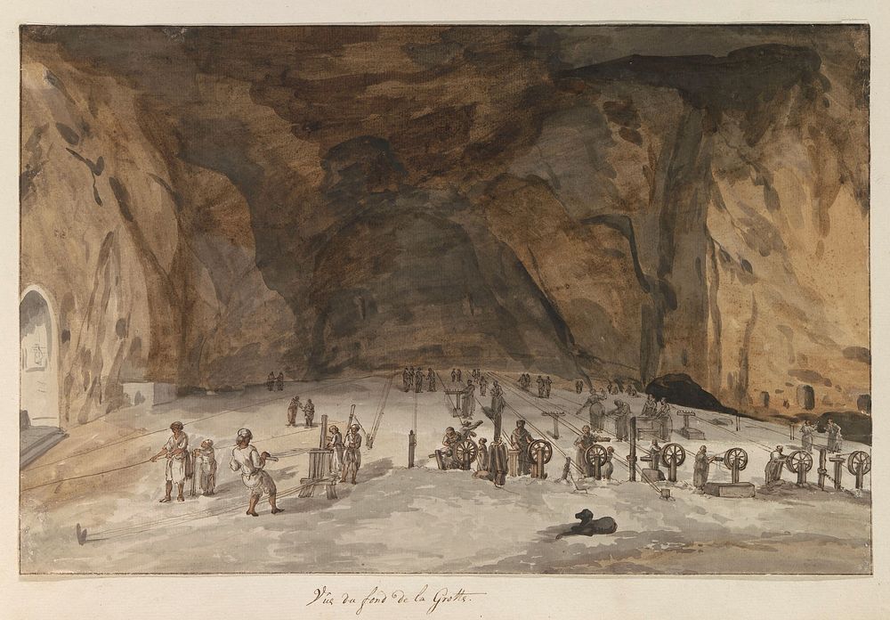 Interieur van grot Santa Maria Capella (1778) by Louis Ducros