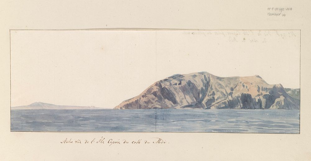 Gezicht op zuidkust van eiland Capri (1778) by Louis Ducros