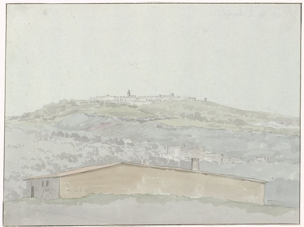 Gezicht op Montefusco (1778) by Louis Ducros