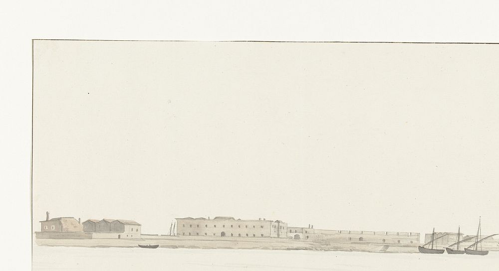 Gezicht op de haven van Trani (1778) by Louis Ducros