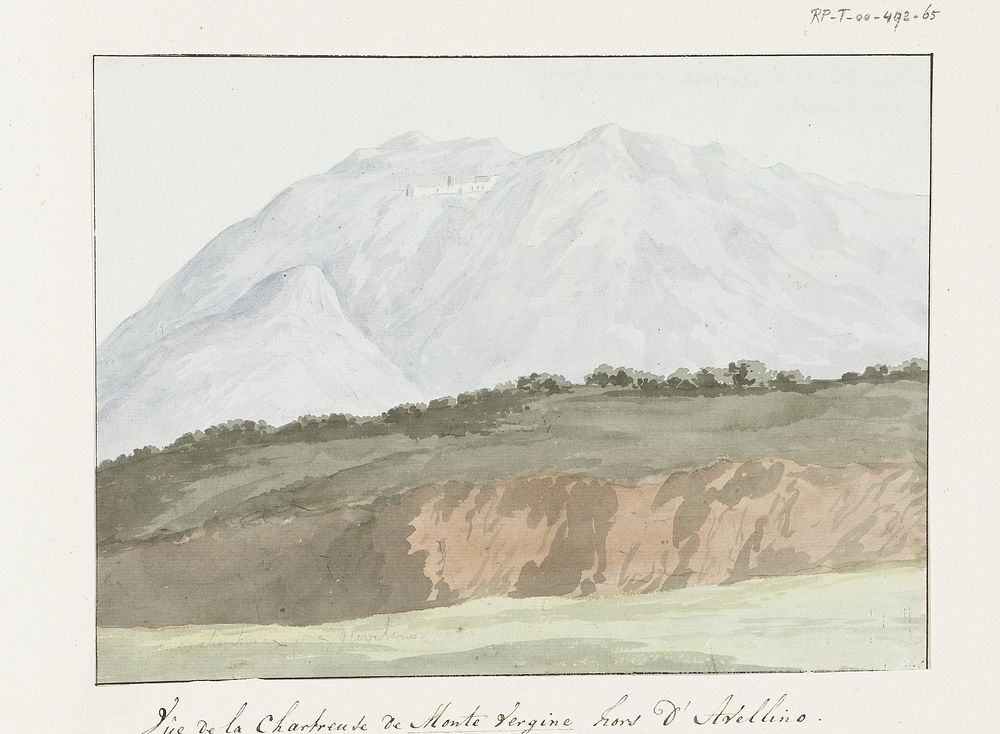 Reservoir of waterleiding in ruïnes van muur van de Via Egnatia (1778) by Louis Ducros