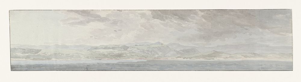 Gezicht op kust van Strongoli ten zuiden van de Cap delle Alice (1778) by Louis Ducros