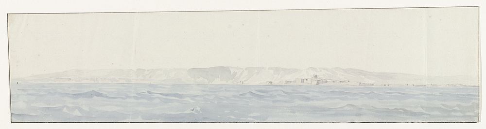 Gezicht op Crotone en de kust (1778) by Louis Ducros