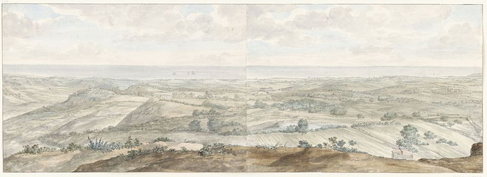 Panorama vanaf Collis Minervalis (1778) by Louis Ducros