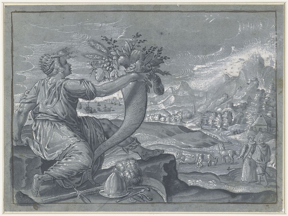 Europa (1570 - 1650) by anonymous, Johann Sadeler I and Dirck Barendsz