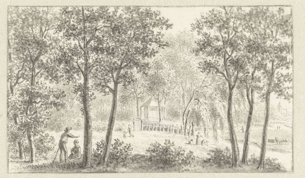 Gezicht op koepel te Son (1785 - 1837) by Ernst Willem Jan Bagelaar