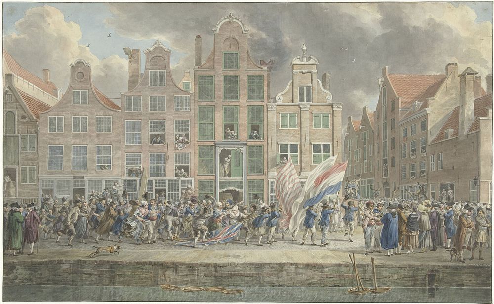 Anti-Engelse demonstratie te Rotterdam, 2 maart 1781 (1781) by Dirk Langendijk