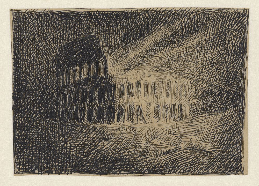 Het Colosseum bij nacht (1861 - 1904) by Thomas Cool