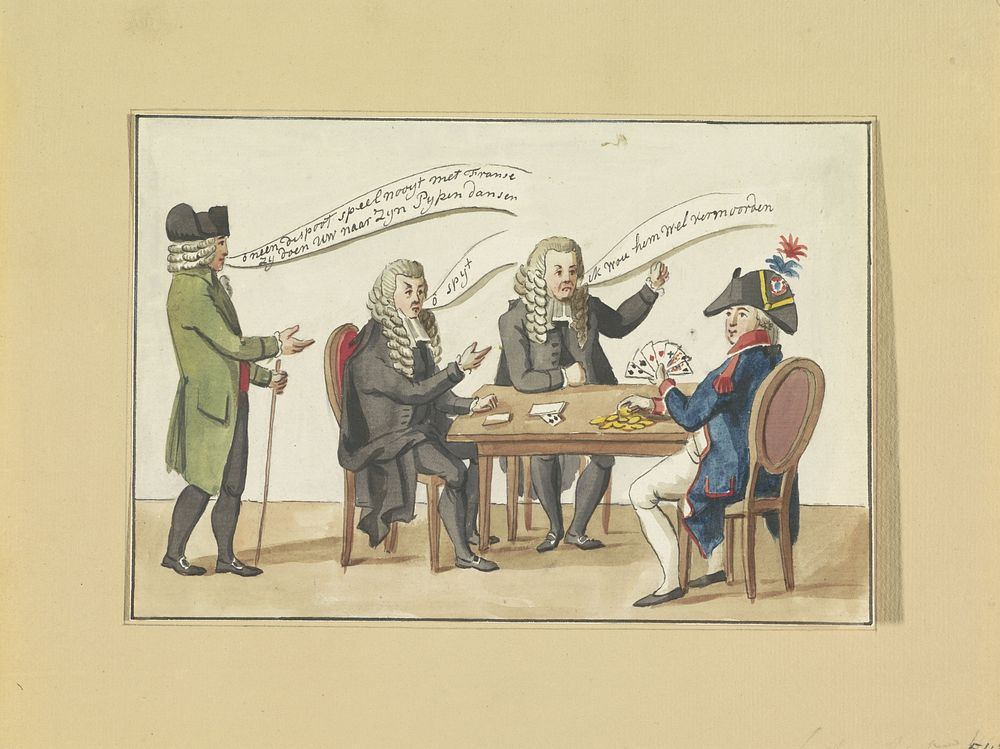 Frankrijk wint het kaartspel, 1795 (1795) by anonymous