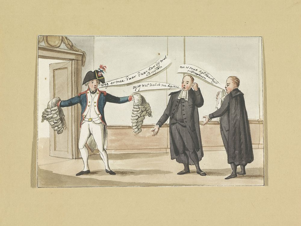 Frankrijk ontneemt de pruiken, 1795 (1795) by anonymous