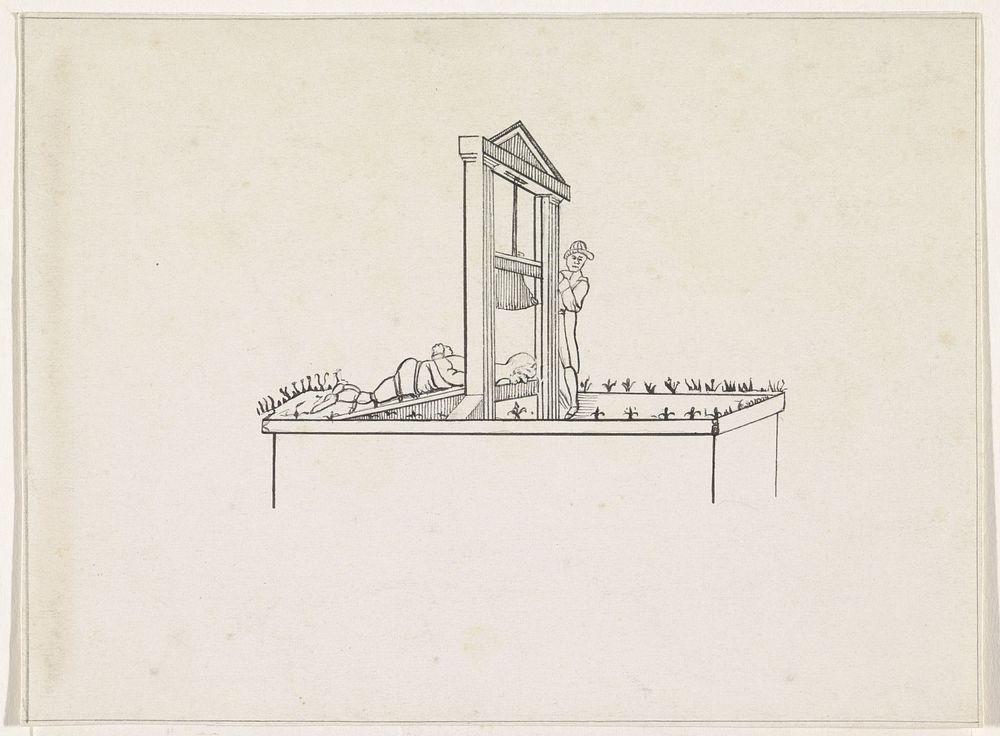 Anthony van Bentum onder de guillotine, 1811 (1811) by anonymous
