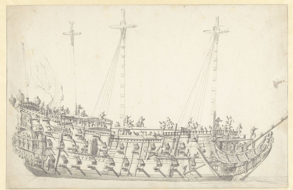 Man-of-War (1622 - 1707) by Willem van de Velde I and Willem van de Velde II