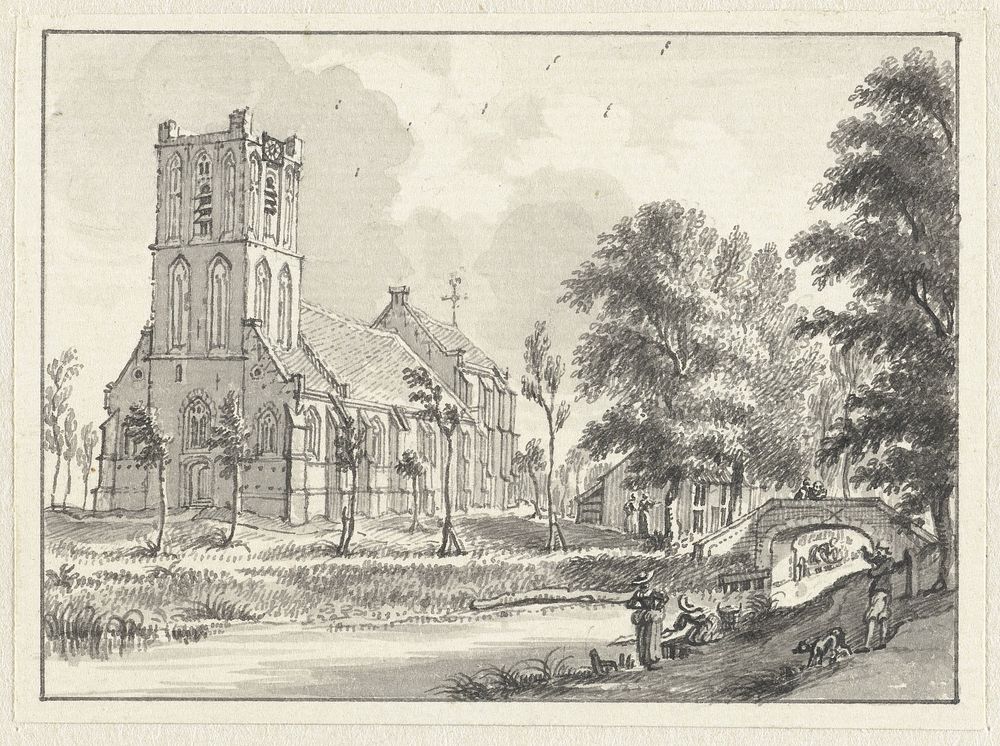 De kerk te Westbroek (1749) by Jan de Beijer