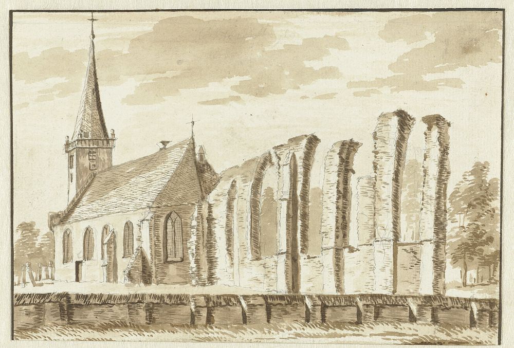Kerk te Heiloo (1685 - 1735) by Abraham Rademaker