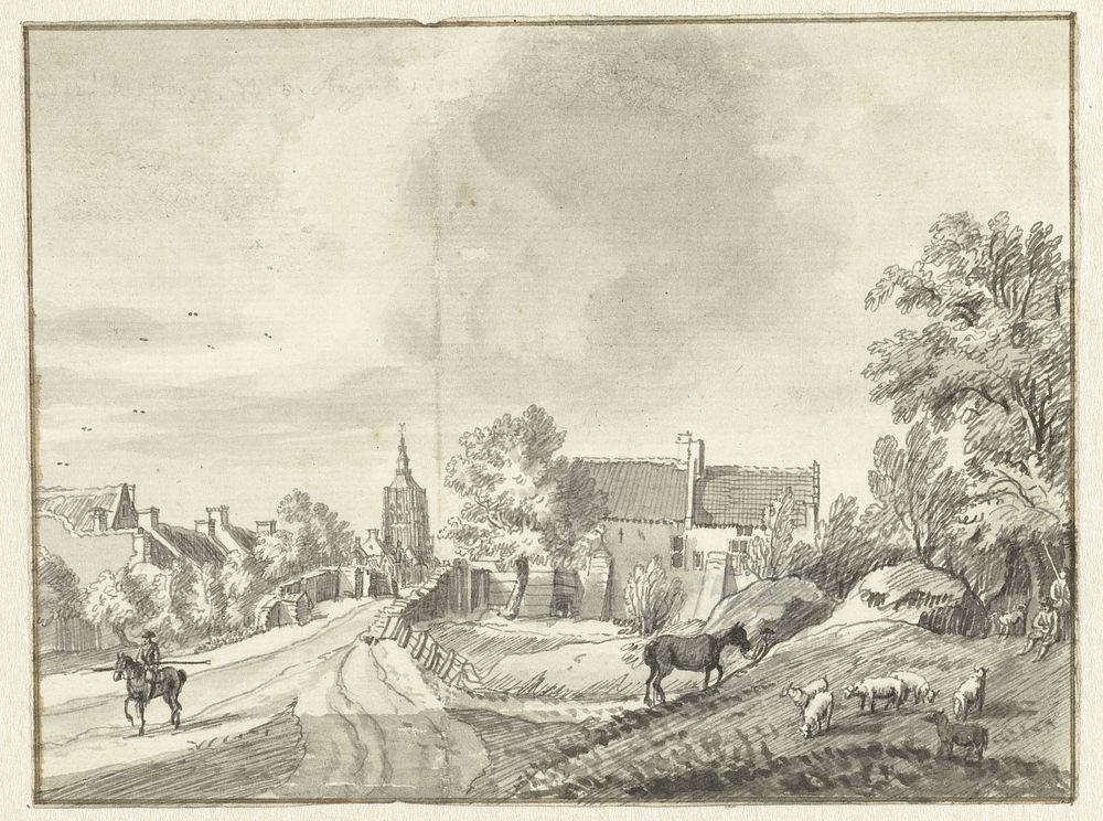 De Gelderse Poort te Asperen (1750) by Jan de Beijer