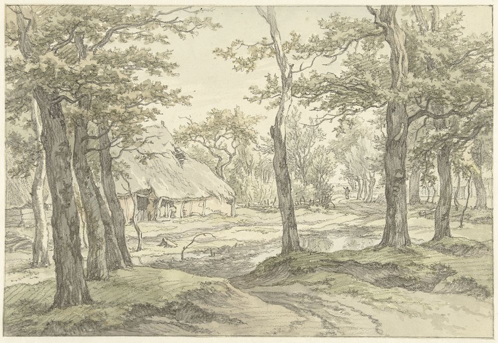Landschap in Eext (Drenthe) (1755 - 1818) by Egbert van Drielst