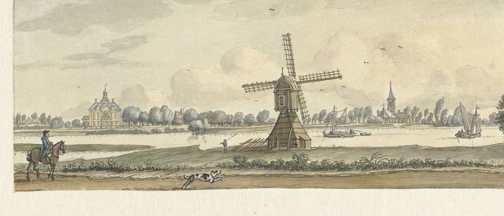 Gezicht op Tienhoven en het huis Herlaar (1750) by Jan de Beijer
