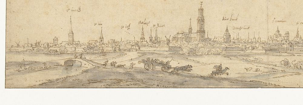 Gezicht op Utrecht (1634 - 1680) by Jan Peeters I and Bonaventura Peeters I