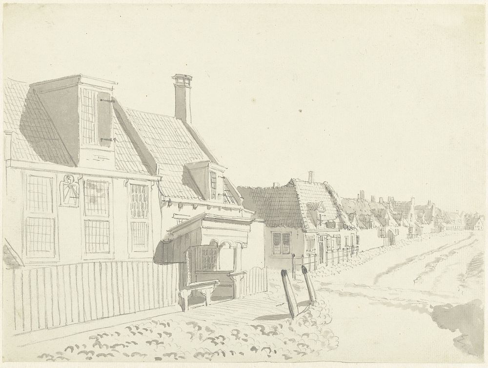Gezicht te Westkapelle, op Walcheren (c. 1700 - c. 1800) by anonymous and Egbert van Drielst
