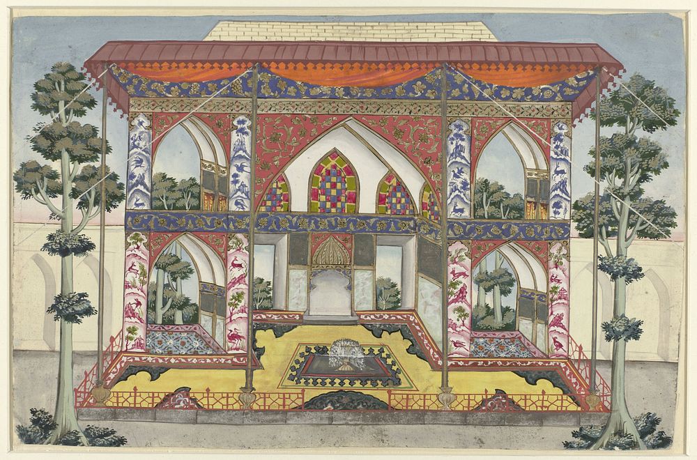 De privé audiëntiehal van Shah Safi I van Perzië (1625 - 1649) by anonymous