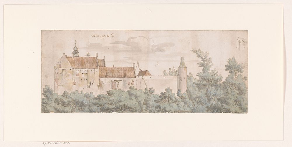 View of Kasteel Ooij, North Brabant (1682) by Josua de Grave