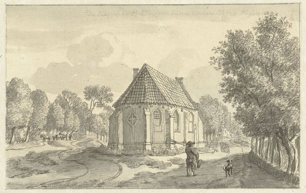 De kerk van Helsdingen bij Vianen (1750) by Jan de Beijer