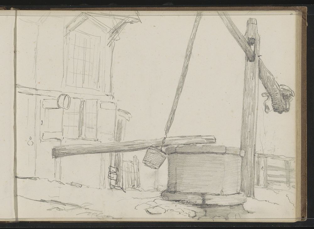Waterput voor een huis (1859 - 1864) by Hendrik Valkenburg