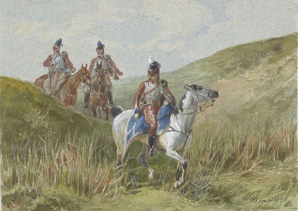 Drie Franse huzaren (1886) by Karel Frederik Bombled