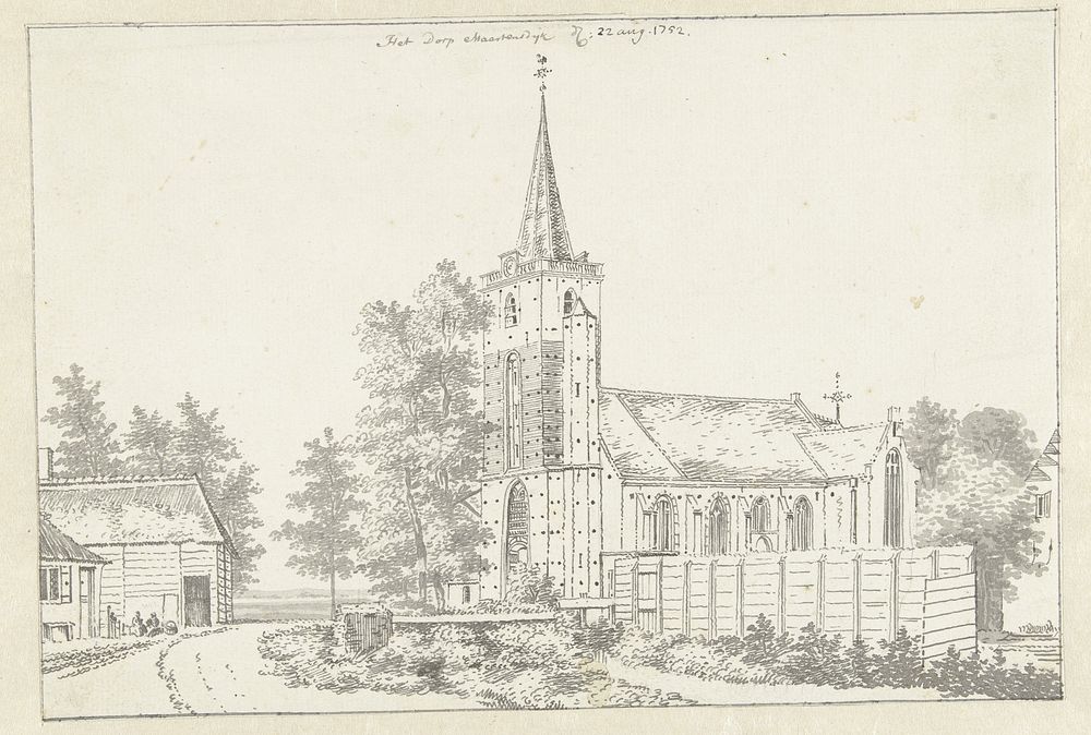 De kerk van Maartensdijk (1752) by Jan de Beijer