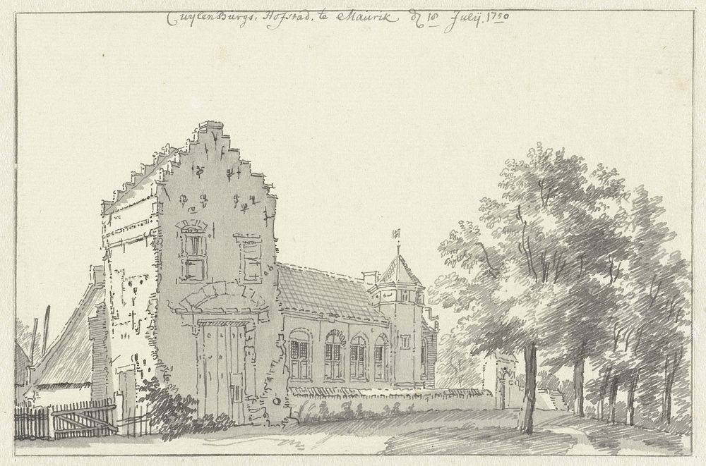 Cuylenburgs Hofstad te Maurik (1750) by Jan de Beijer