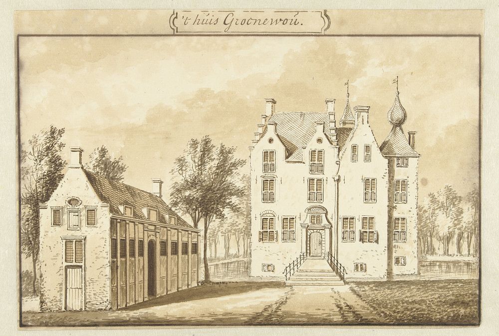 Het huis Groenewoude (1685 - 1735) by Abraham Rademaker