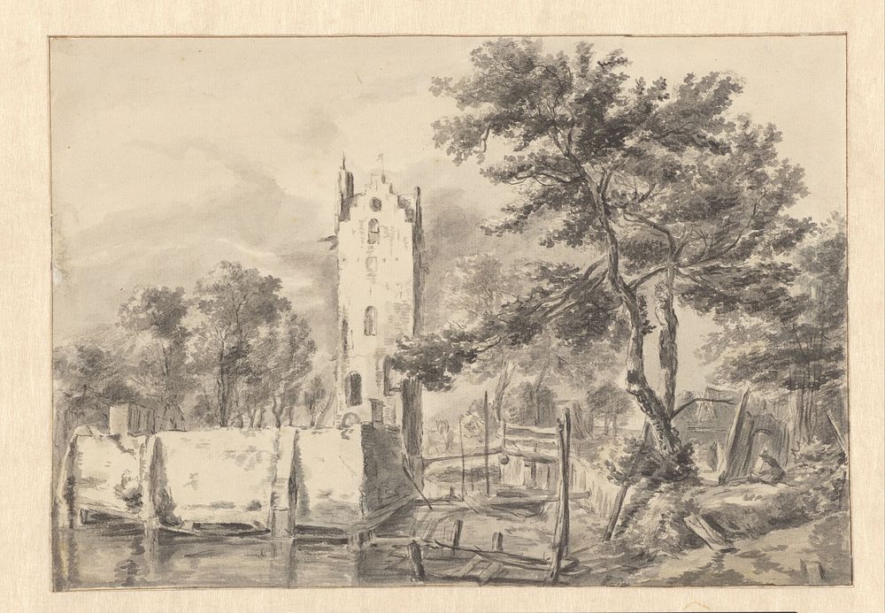 View of Kostverloren Manor on the Amstel (after c. 1658) by Jan van Kessel and Jacob Isaacksz van Ruisdael