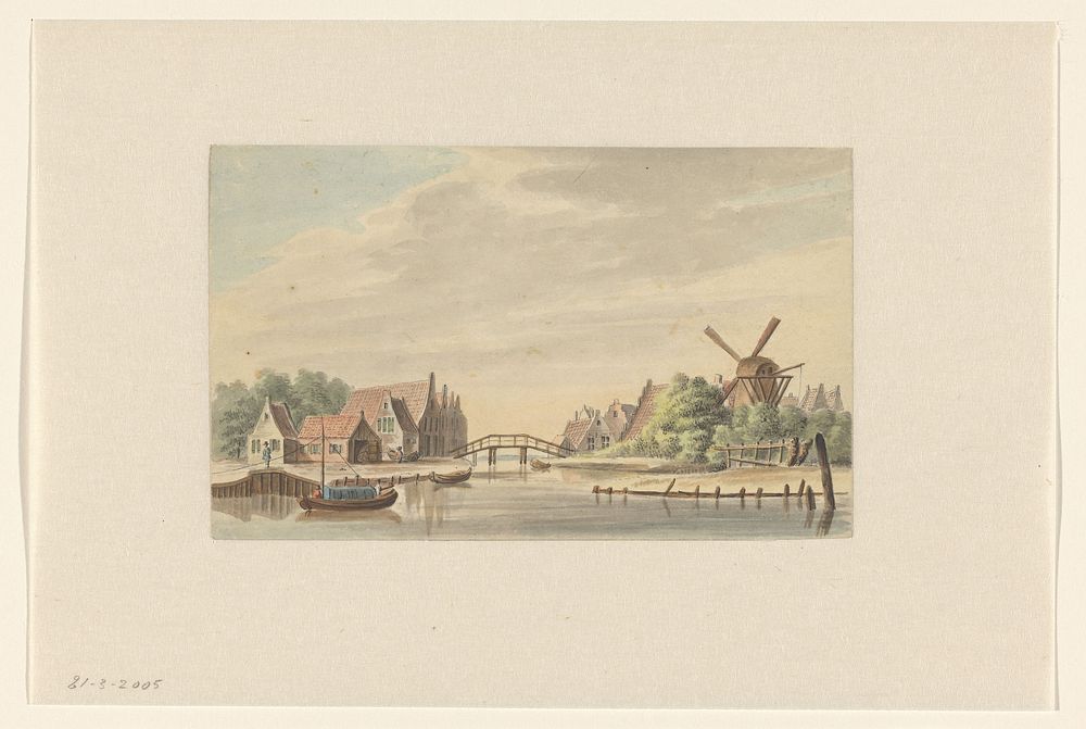 Gezicht op Bruijsterburen te Dongraaf (1761 - 1828) by Joseph Adolf Schmetterling and anonymous
