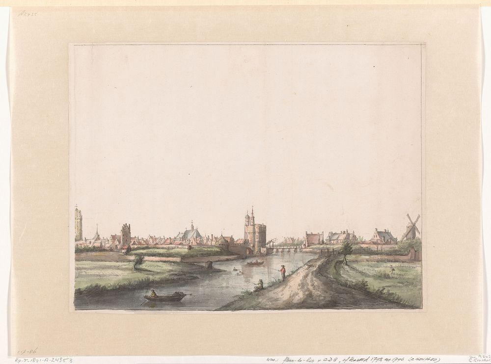 Gezicht op Zwolle (1600 - 1699) by Gerrit Grasdorp