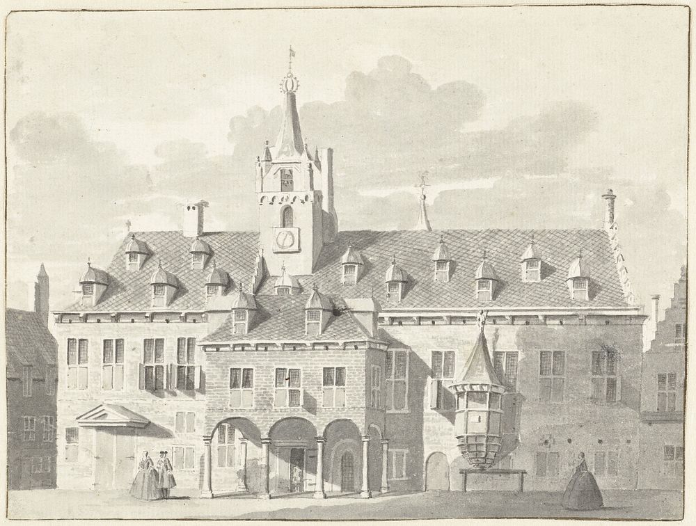 Het stadhuis van Gorinchem (1701 - 1759) by Cornelis Pronk