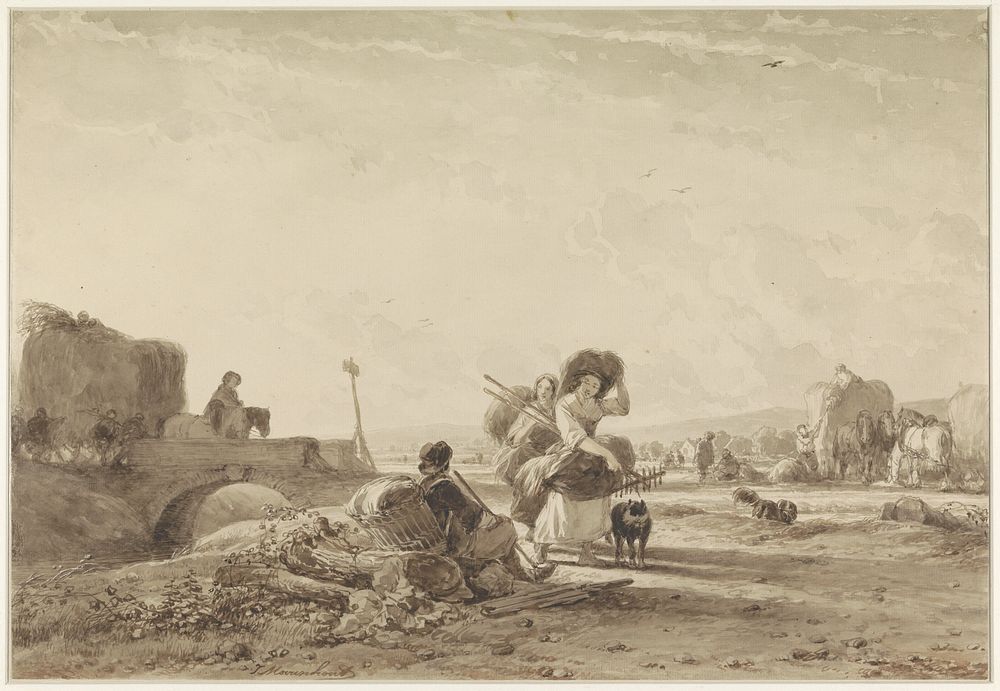 De hooioogst (1811 - 1874) by Joseph Moerenhout