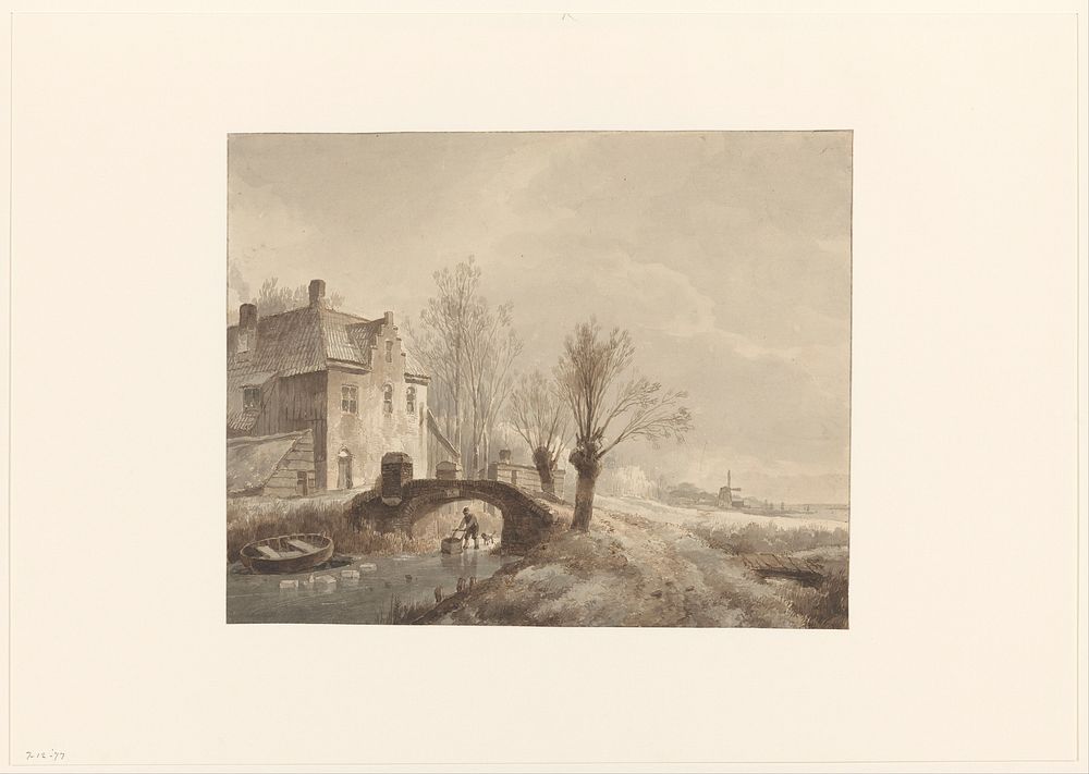 Wintergezicht (1823 - 1839) by Wijnand Nuijen