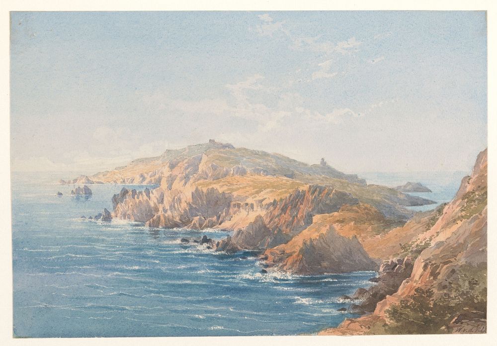 Kustlandschap te Corsica (1828 - 1892) by Charles William Meredith van de Velde