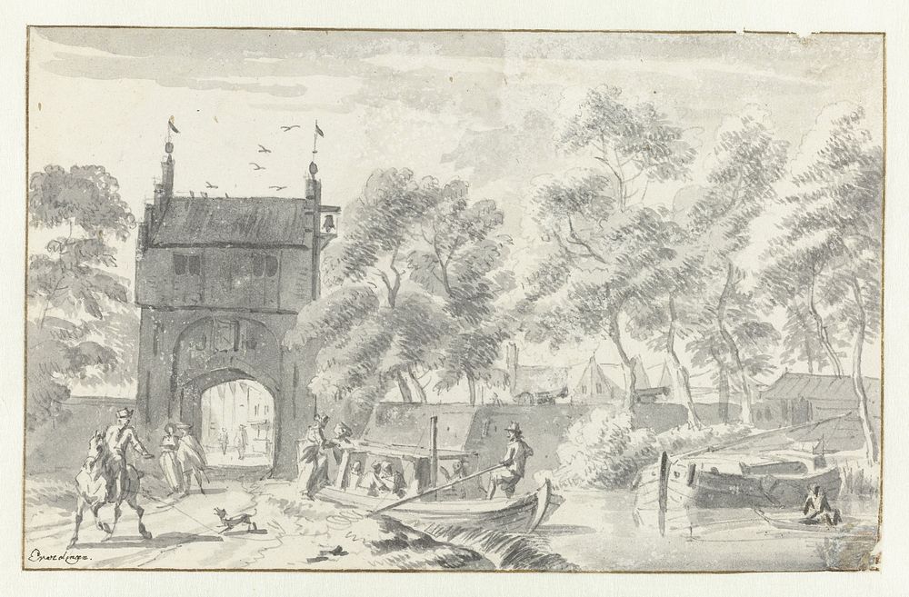 De trekschuit (1631 - 1675) by Allaert van Everdingen