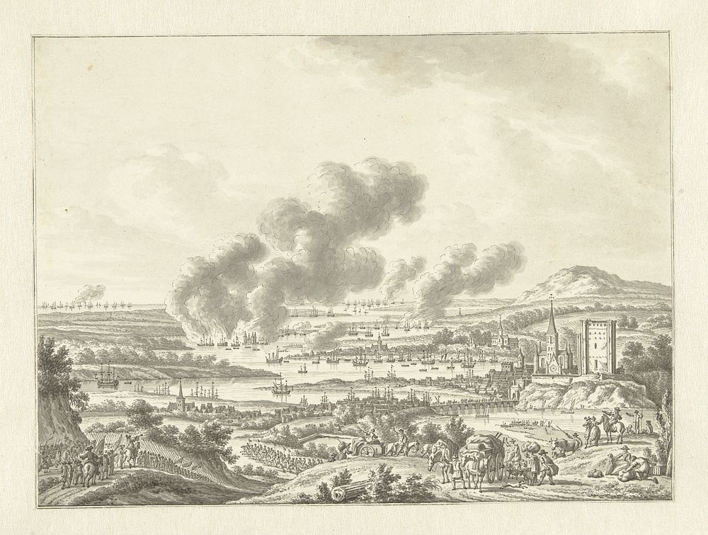 Slag bij Chatham (1760 - 1801) by Jan Bulthuis