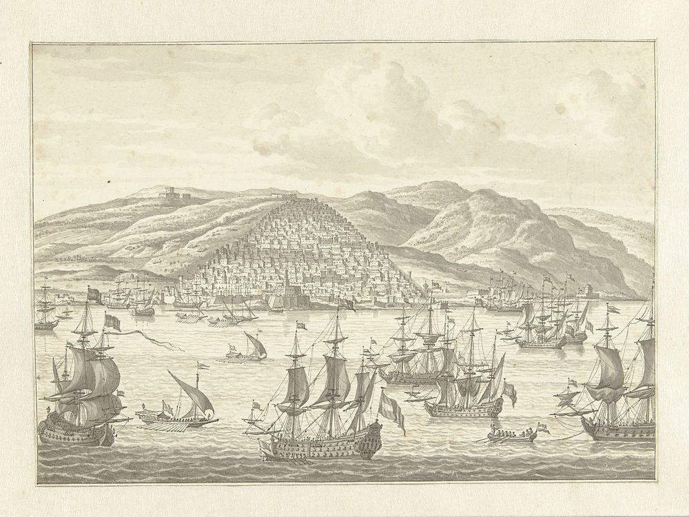 De Nederlandse vloot voor de kust van een vreemd land (1765 - 1801) by Jan Bulthuis