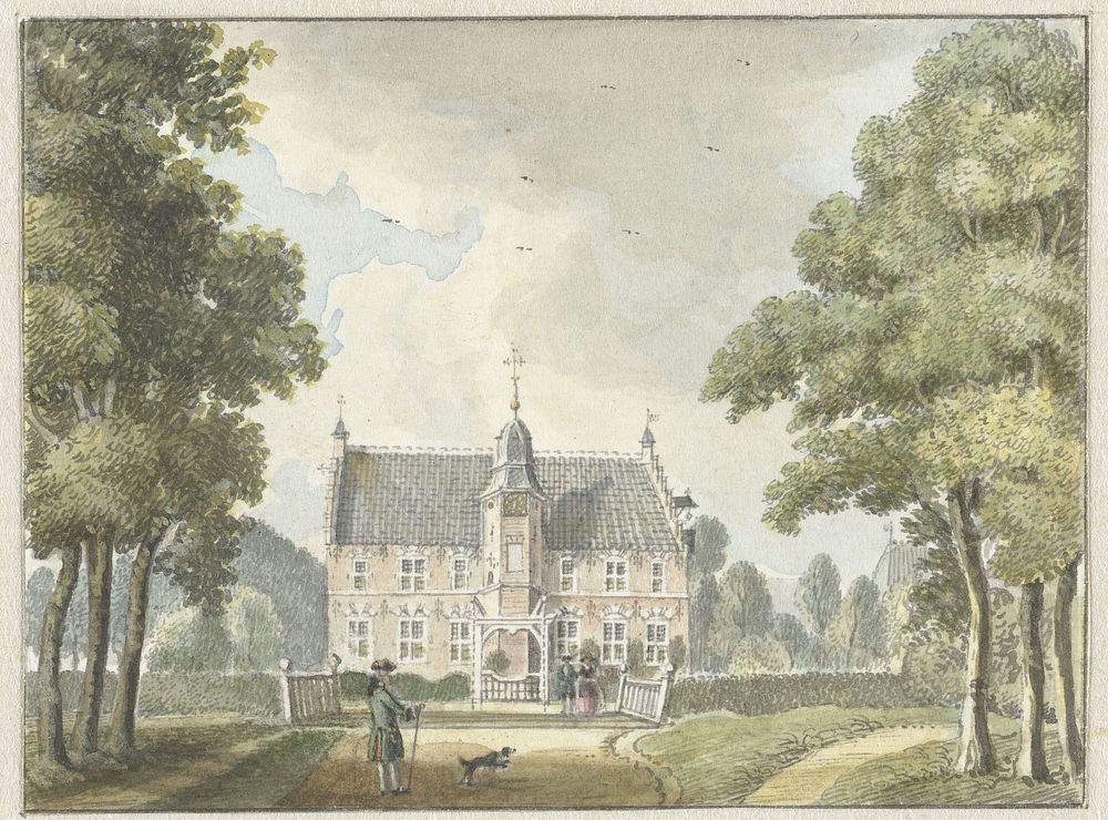 Het Huis Hunderen bij Twello (1744) by Jan de Beijer
