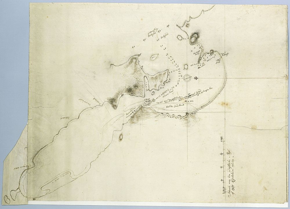 Map of Saldanha Bay (c. 1784) by Robert Jacob Gordon and Johannes Schumacher