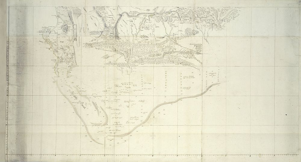 Map of the Southern Part of South Africa (after 1786) by Robert Jacob Gordon and Johannes Schumacher