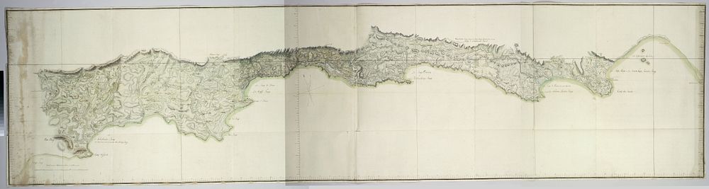 Map of the south coast of South Africa between Cape Agulhas and the Sundays River (after 1789 - 1790) by Robert Jacob Gordon…