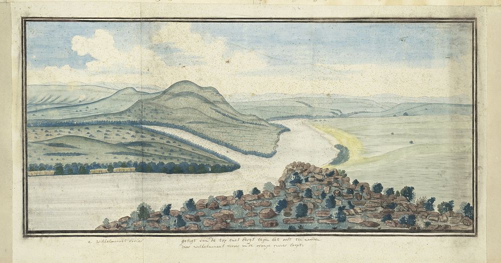 The confluence of the Caledon and Orange Rivers, seen from the south-west (1777) by Robert Jacob Gordon