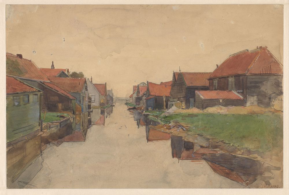 Vinkenbuurt te Amsterdam (1886) by Jan H L Hanau